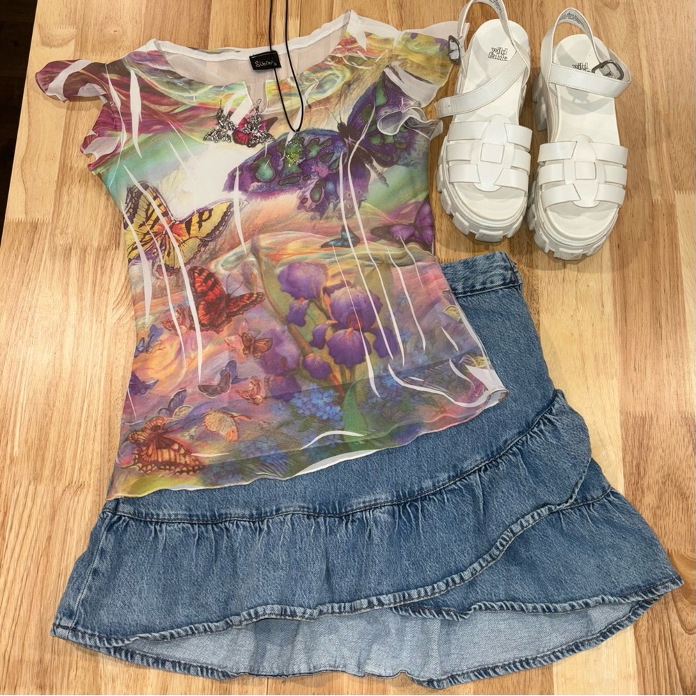 Butterfly short sleeve Sibling top